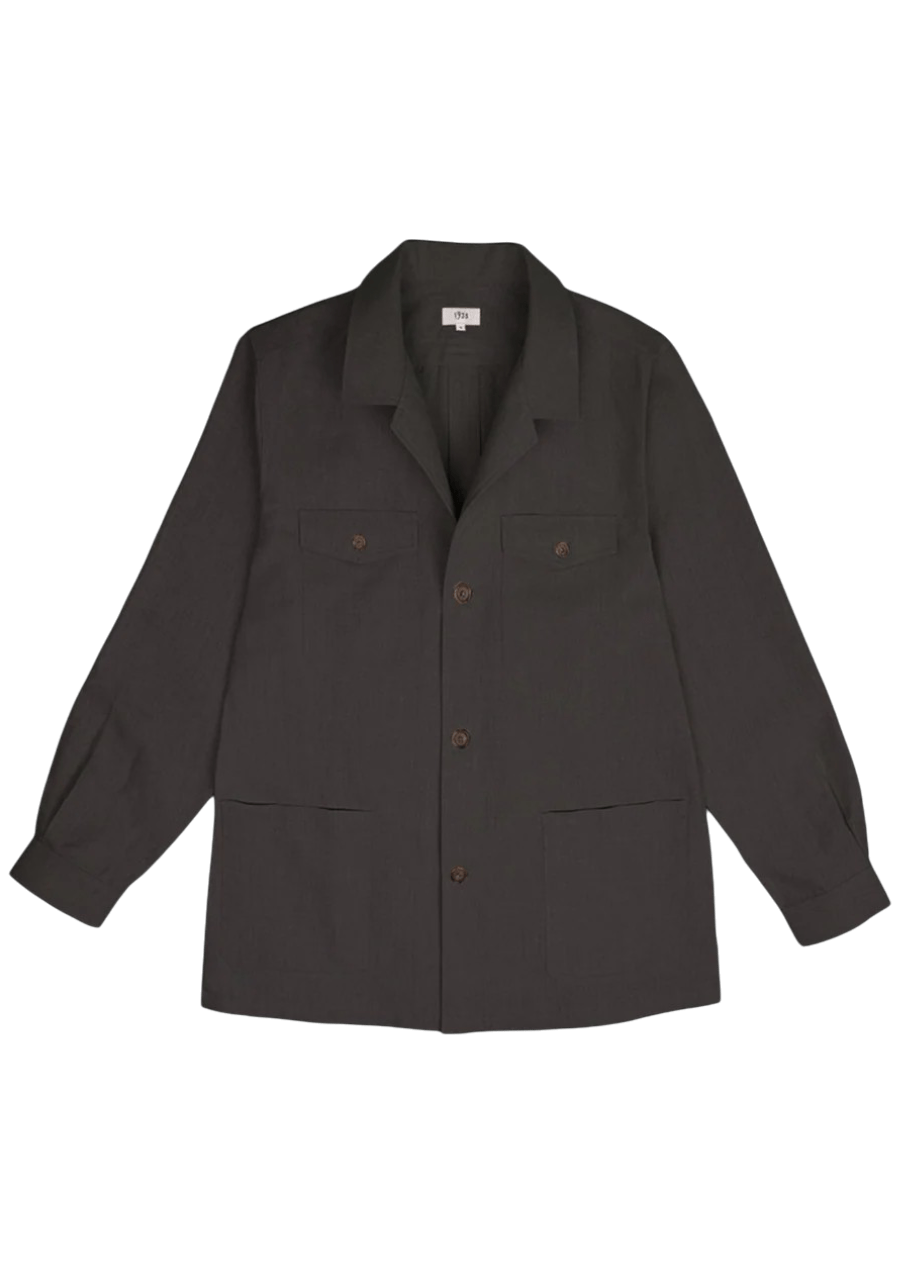 Brown Linen Overshirt
