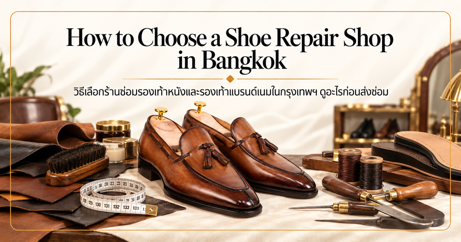 วิธีเลือก ร้านซ่อมรองเท้าหนัง และรองเท้าแบรนด์เนมในกรุงเทพฯ ดูอะไรก่อนส่งซ่อม